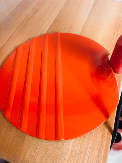 Lampe à poser rouge, Flex Calotta, Elio Martinelli, Martinelli Luce, 70s