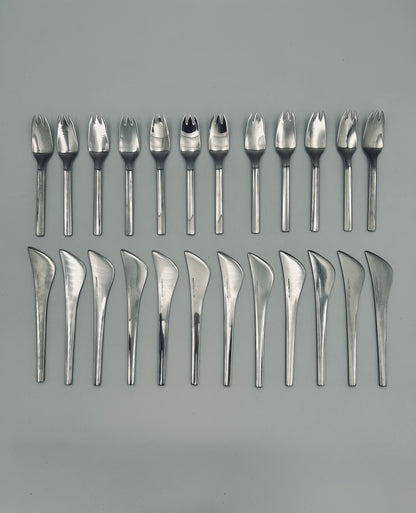 Couverts à poisson, Tuja, Georg Jensen, Danemark, 70s