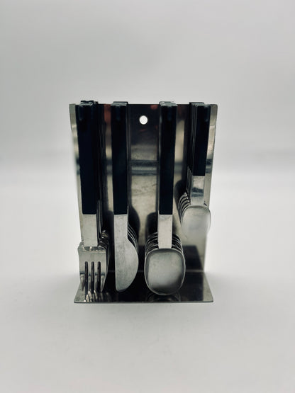 Set de couverts suspendus noirs Abert, Italie, 70s