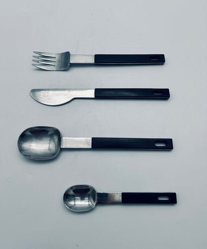 Set de couverts suspendus noirs Abert, Italie, 70s