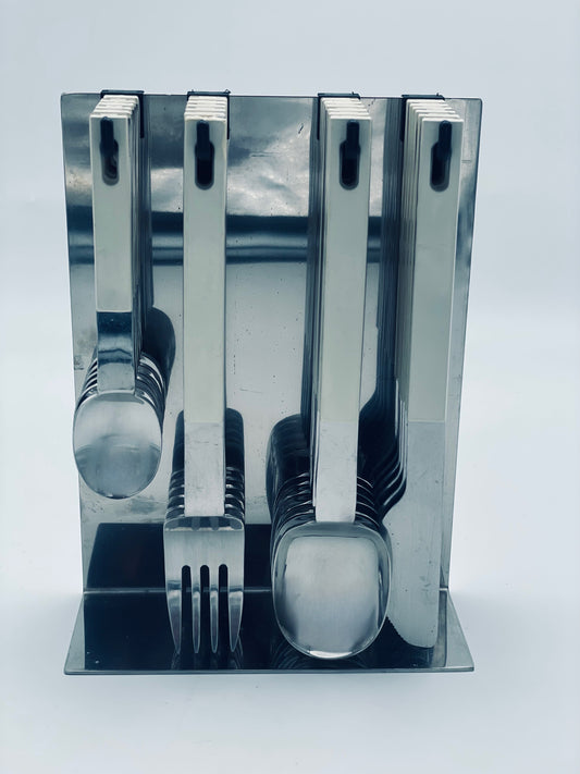Set de couverts suspendus blancs Abert, Italie, 70s
