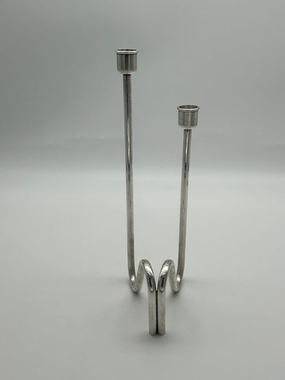 Chandelier Flame, double bougie, Lino Sabattini, 70s