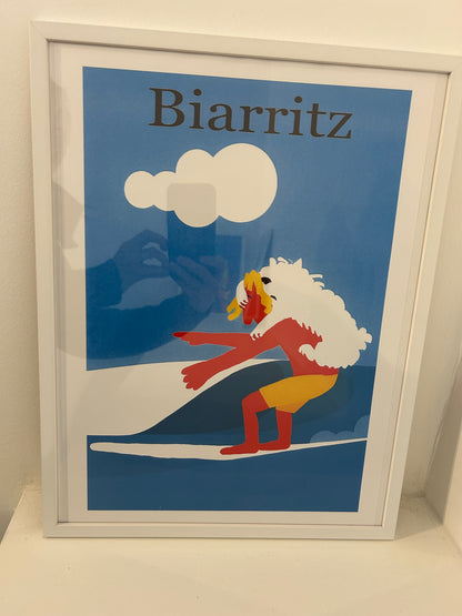 Affiche "Biarritz Surf"