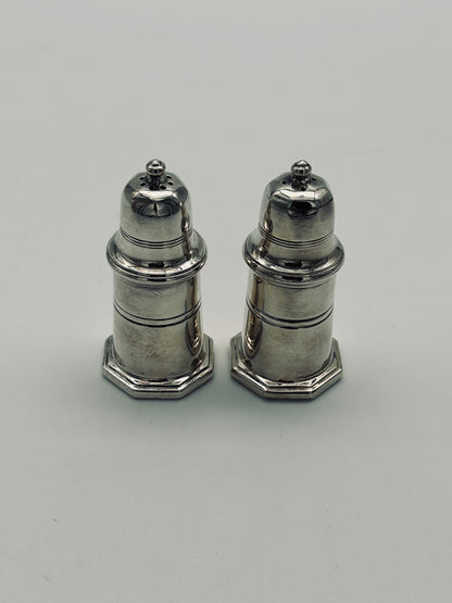 Paire de salière et poivrière, Villars, Christofle, 80s