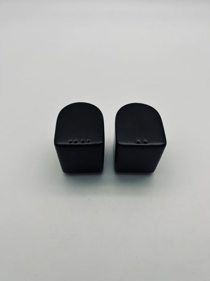 Salière et poivrière noires, Square, Makio Hasuike, Ravelli, 70s
