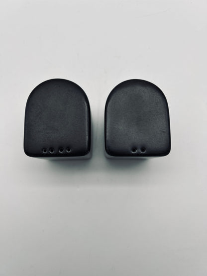 Salière et poivrière noires, Square, Makio Hasuike, Ravelli, 70s