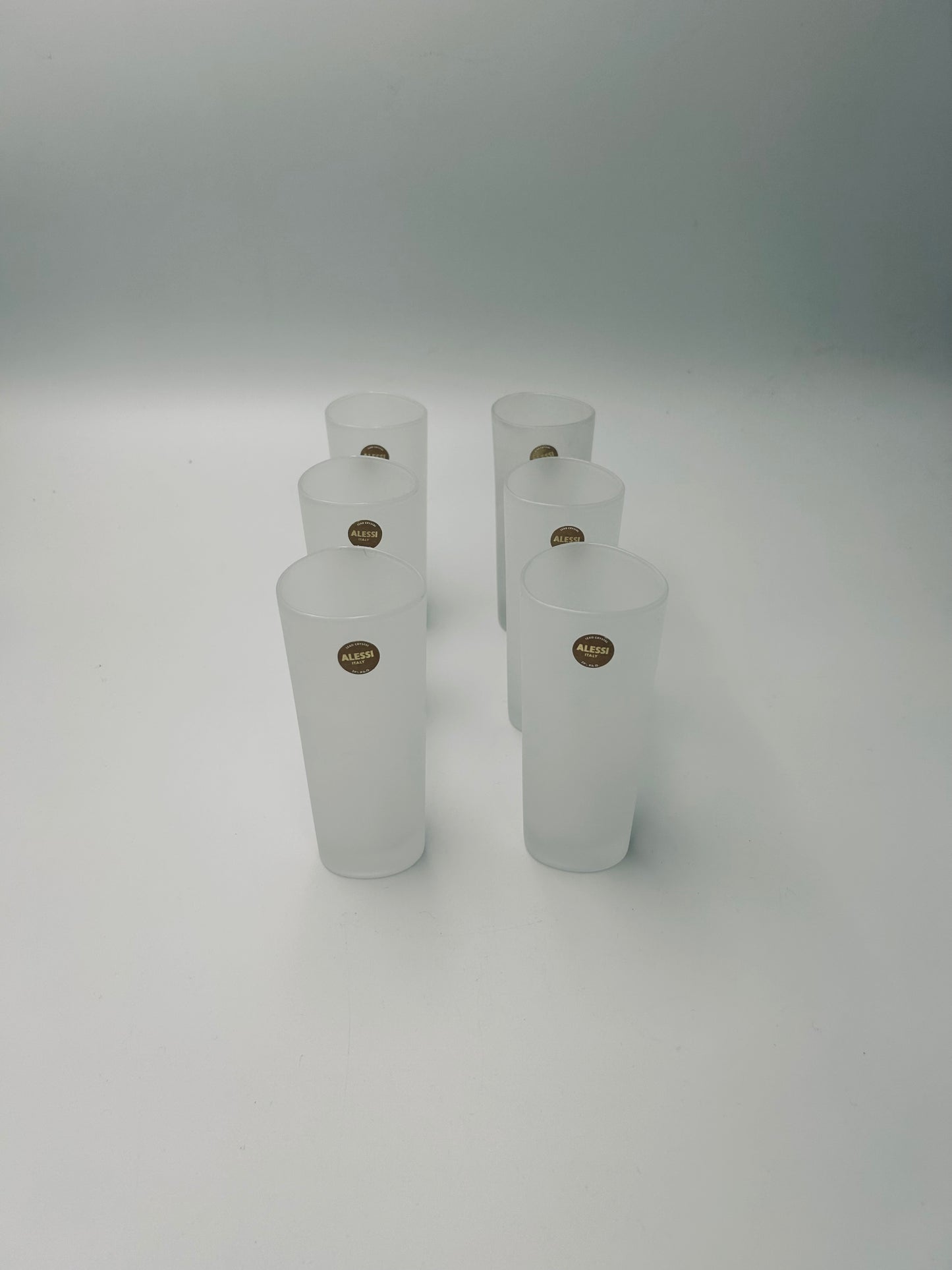Verres à eau en verre dépoli, Colombina, Fuksas et Mandrelli, Alessi, 2000s