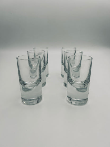 Verres à vodka en cristal, modèle Tir Bar, Baccarat, 70s