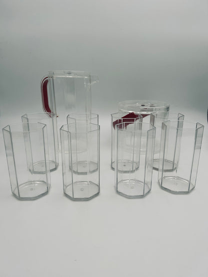 Verres à eau en plexiglass, Guzzini, 70s