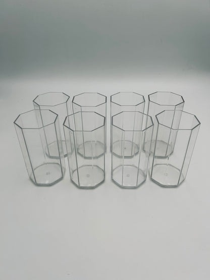 Verres à eau en plexiglass, Guzzini, 70s
