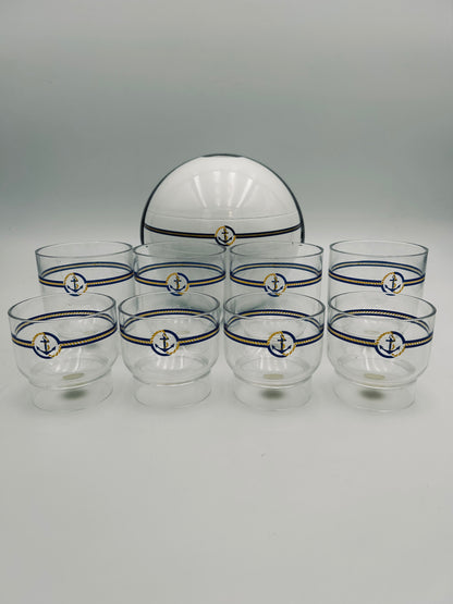 Verres à eau, ligne Pomona, Ambrogio Pozzi, Guzzini, 70s