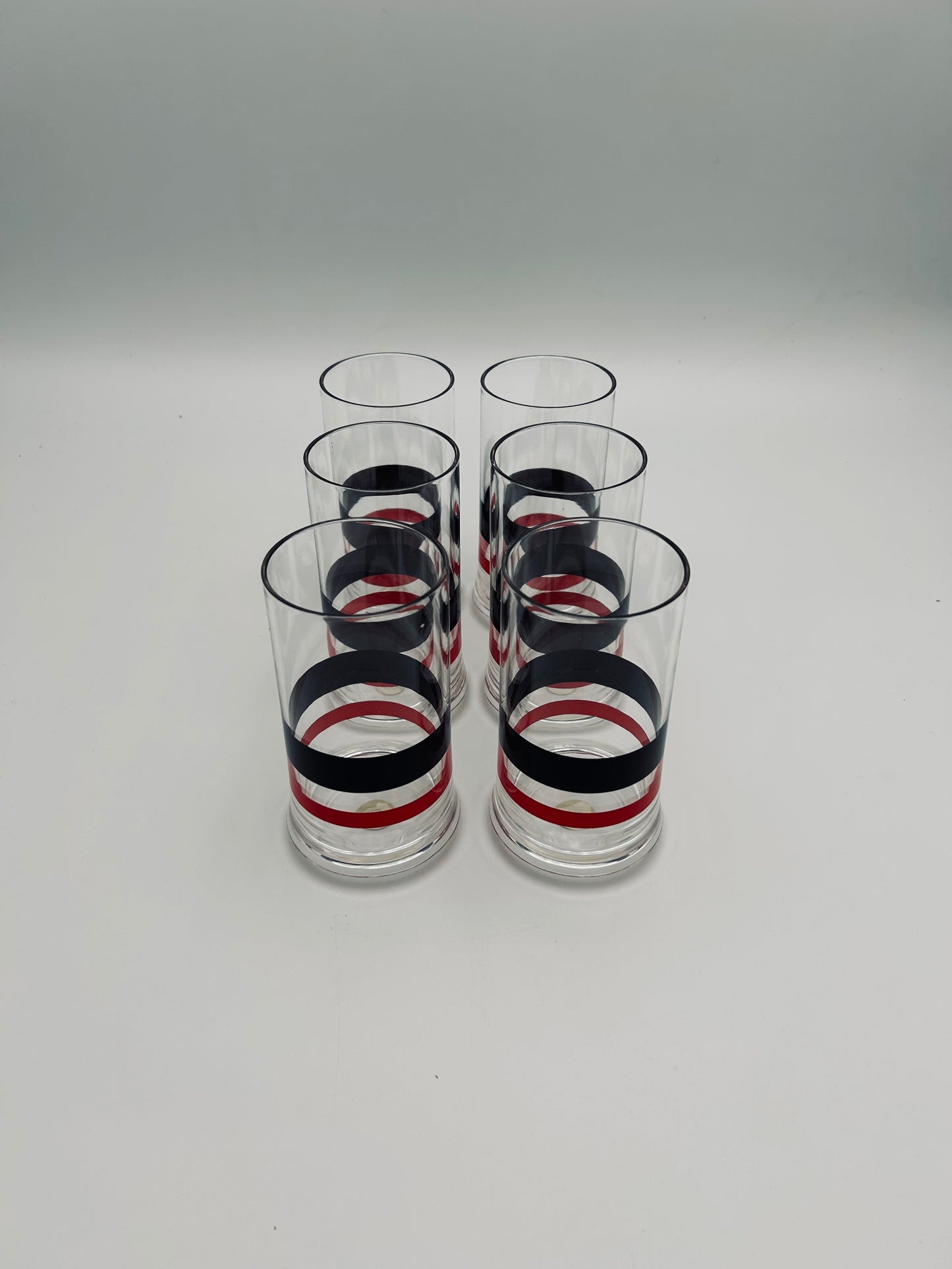Verres à piscine Pagoda, modèle haut, Paolo Tilche, Guzzini 70s