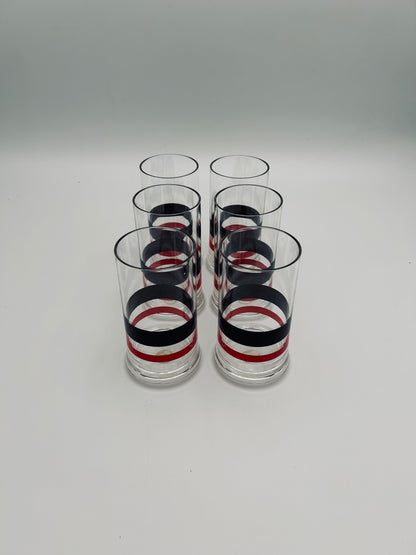 Verres à piscine Pagoda, modèle haut, Paolo Tilche, Guzzini 70s