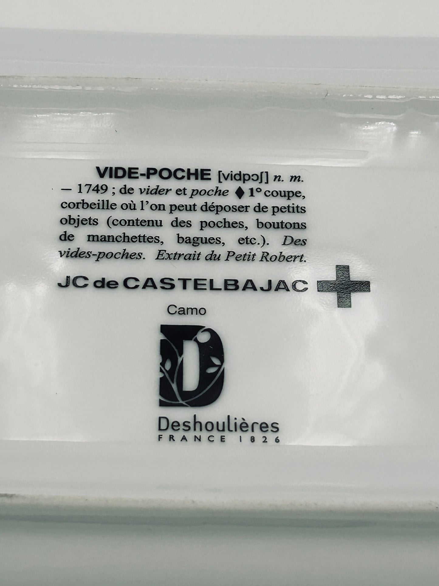 Vide-poches motif camouflage, JC de Castelbajac, maison Deshoulières, 2000s