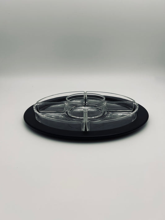 Plateau à antipasti "B51", résine noire, Alessi, Ettore Sottsass 90s
