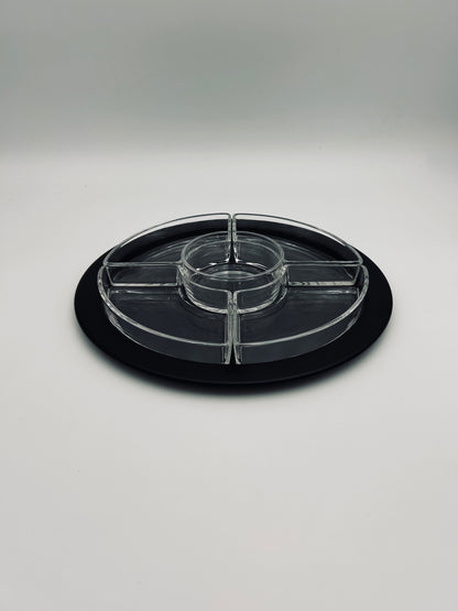 Plateau à antipasti "B51", résine noire, Alessi, Ettore Sottsass 90s