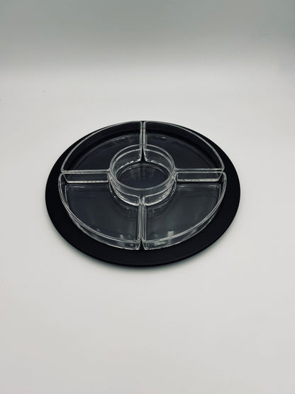 Plateau à antipasti "B51", résine noire, Alessi, Ettore Sottsass 90s