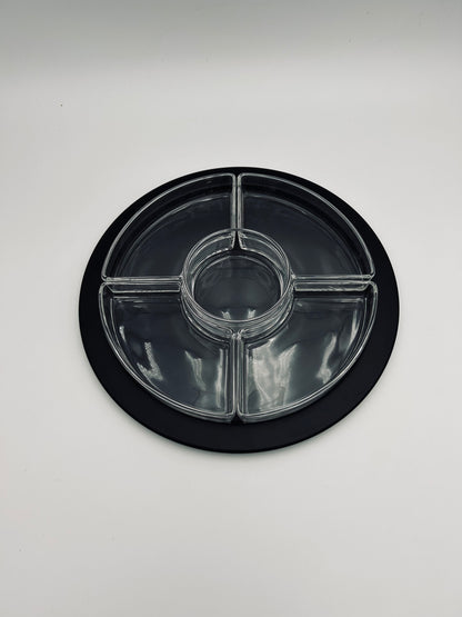 Plateau à antipasti "B51", résine noire, Alessi, Ettore Sottsass 90s