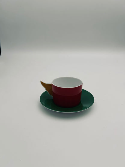 JC de Castelbajac coffee cups, Royal Limoges Manufactory, 2000s