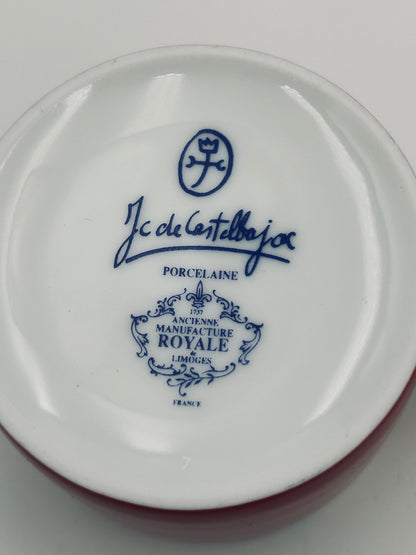 JC de Castelbajac coffee cups, Royal Limoges Manufactory, 2000s