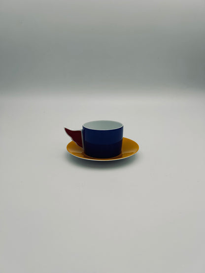 JC de Castelbajac coffee cups, Royal Limoges Manufactory, 2000s