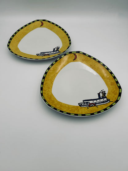 Large yellow plates by Dorothy Hafner, Rosenthal, 1980s