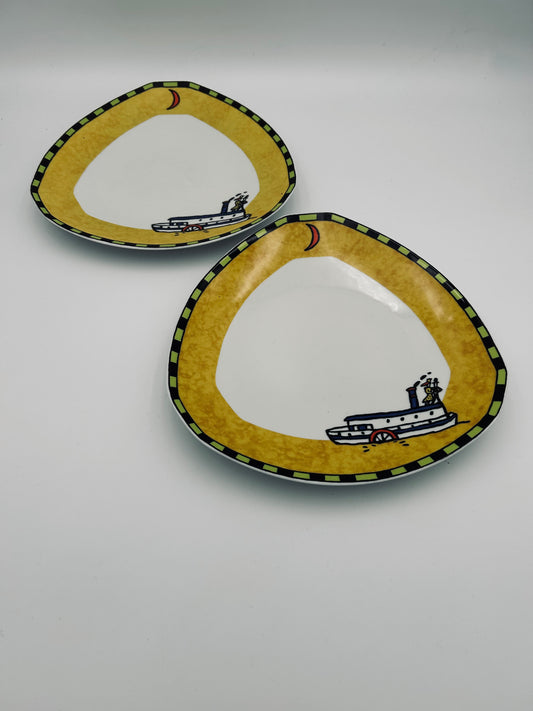 Large yellow plates by Dorothy Hafner, Rosenthal, 1980s