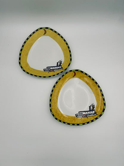 Large yellow plates by Dorothy Hafner, Rosenthal, 1980s