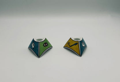 Bougeoirs en porcelaine, Dorothy Hafner, Rosenthal, 80s