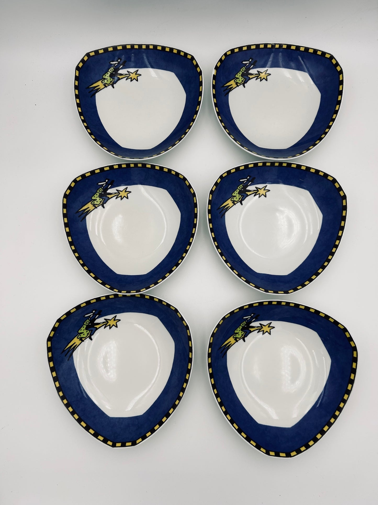 Assiettes creuses bleues, Dorothy Hafner, Rosenthal, 80s