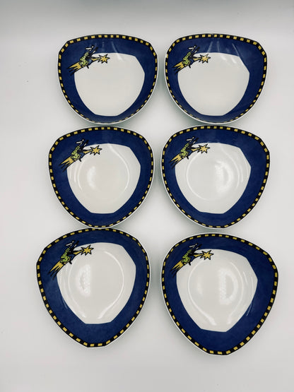 Assiettes creuses bleues, Dorothy Hafner, Rosenthal, 80s