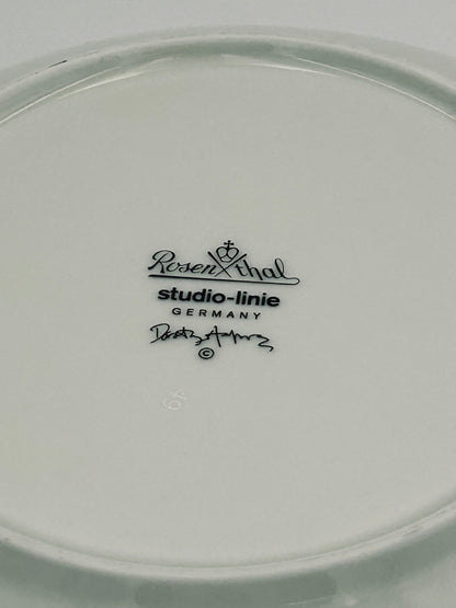 Assiettes creuses bleues, Dorothy Hafner, Rosenthal, 80s