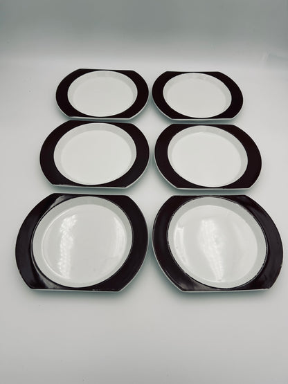Assiettes "Linéa 72", Joe Colombo et Ambrogio Pozzi pour Air Italia, Richard Ginori, 70s