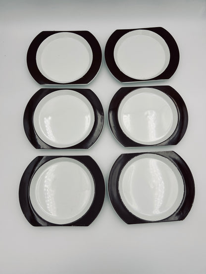 Assiettes "Linéa 72", Joe Colombo et Ambrogio Pozzi pour Air Italia, Richard Ginori, 70s