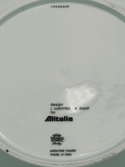 Assiettes "Linéa 72", Joe Colombo et Ambrogio Pozzi pour Air Italia, Richard Ginori, 70s