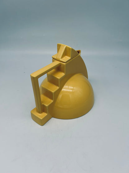 Théière postmoderne jaune, Pierre Casenove, Salins Studio, 80s