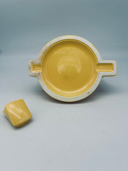 Théière postmoderne jaune, Pierre Casenove, Salins Studio, 80s