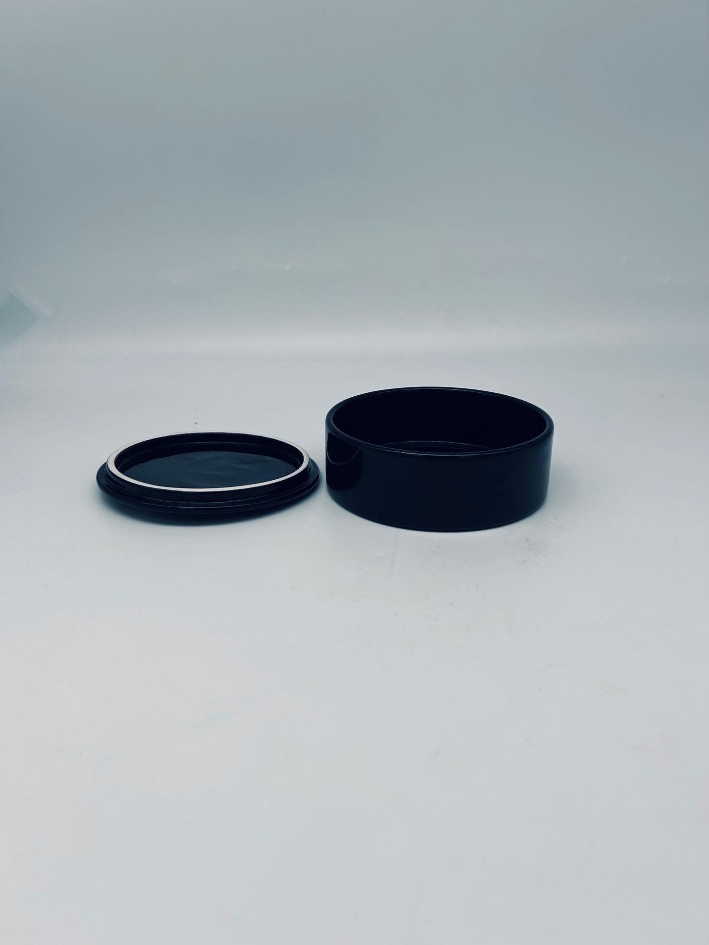 Black ceramic box, Sicart, Italy, 1970s