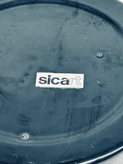 Black ceramic box, Sicart, Italy, 1970s