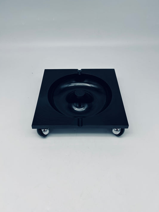 Cendrier Trotter noir Renzo Mori, Italie, 70s