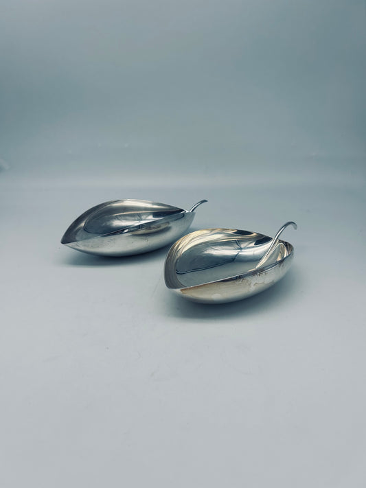 Coupes Feuille ligne Gallia, Lino Sabattini, Christofle, 70s