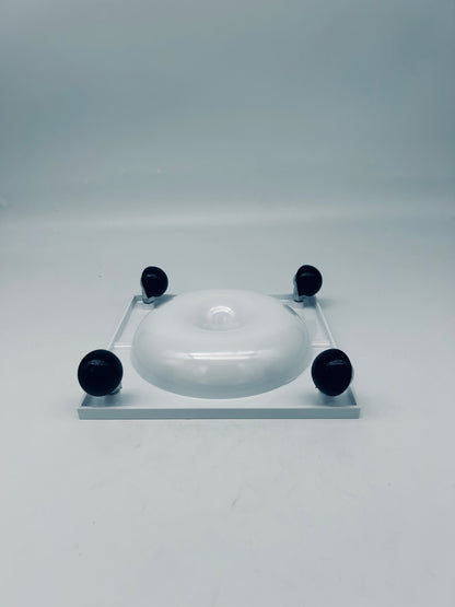 Cendrier Trotter blanc Renzo Mori, Italie, 70s