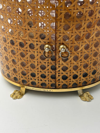 Lucite cigarette case with caning, Italy, 1970s 