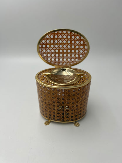 Lucite cigarette case with caning, Italy, 1970s 