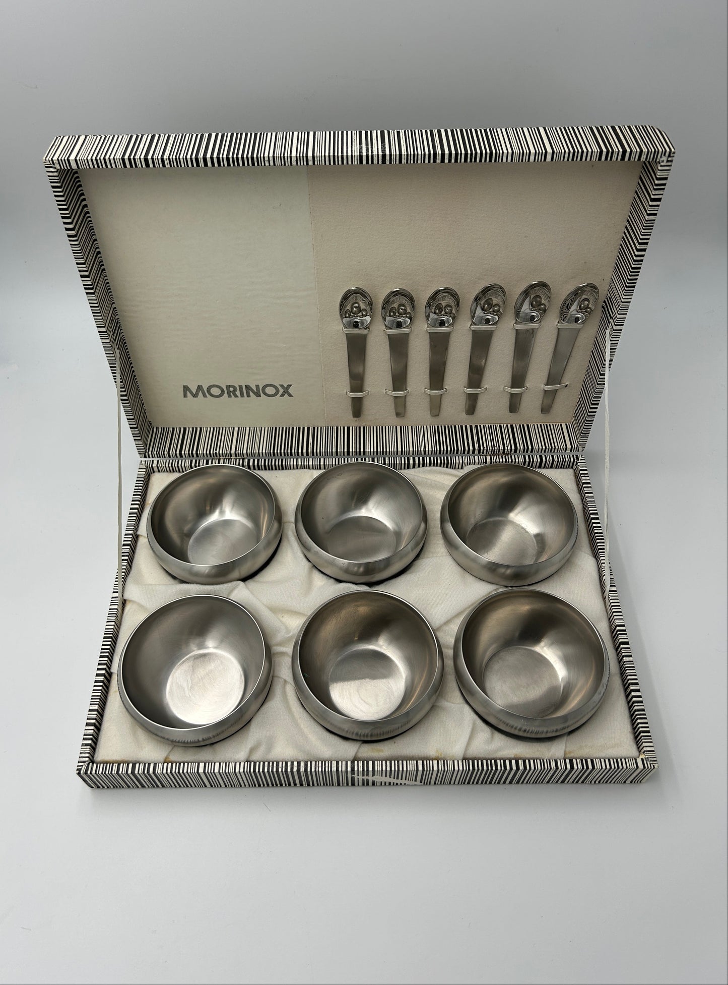 Set of dessert cups, Carl Auböck, Morinox, 1960s