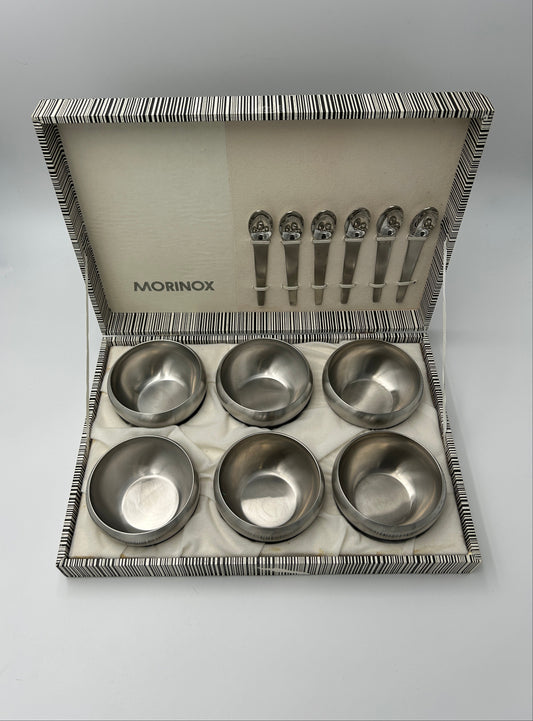 Set of dessert cups, Carl Auböck, Morinox, 1960s