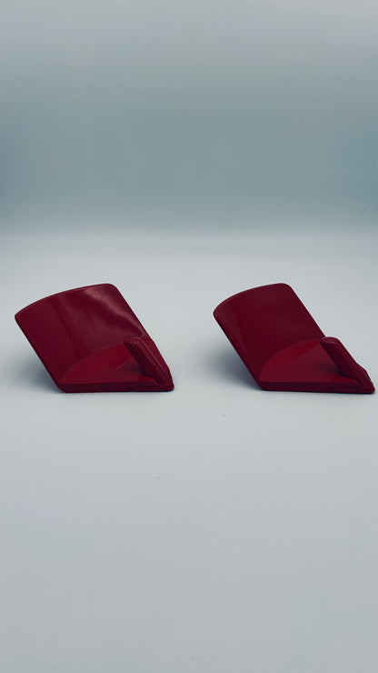 Patères space age Ambrogio Rossari rouges, GEDY, Italie 70s