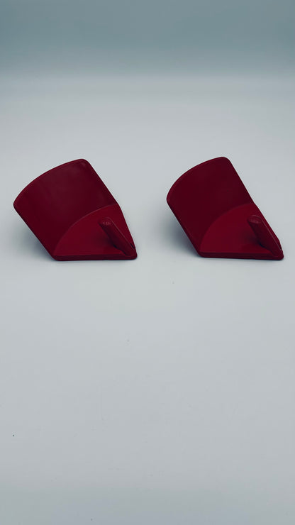 Patères space age Ambrogio Rossari rouges, GEDY, Italie 70s