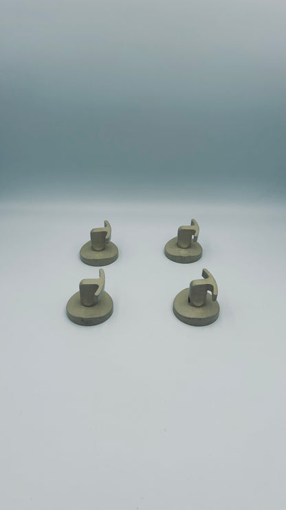 Patères avec crochet ABS beiges, GEDY, Italie 70s