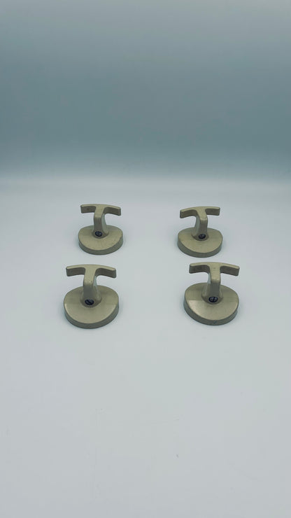 Patères avec crochet ABS beiges, GEDY, Italie 70s